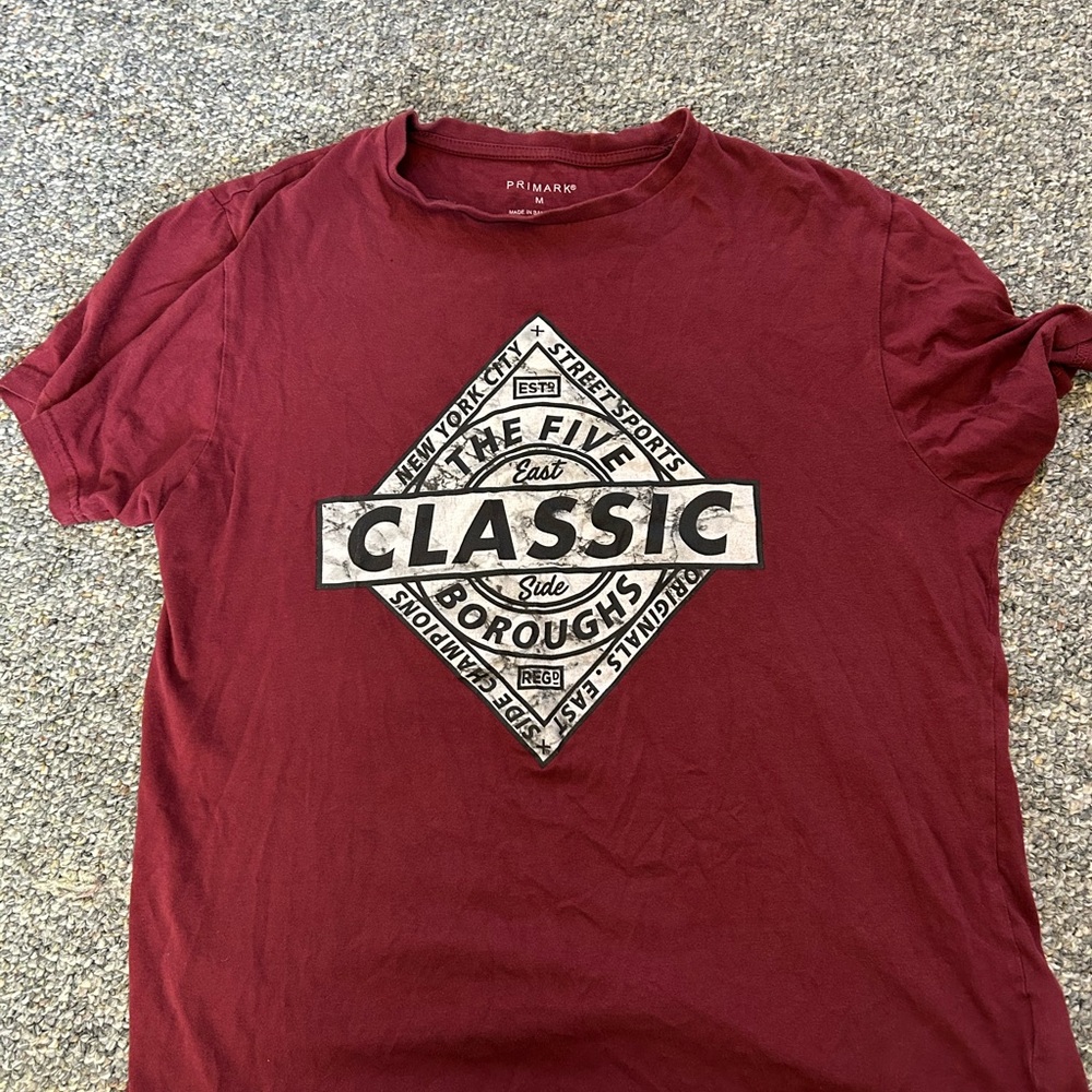 Primark Burgundy Graphic Tee